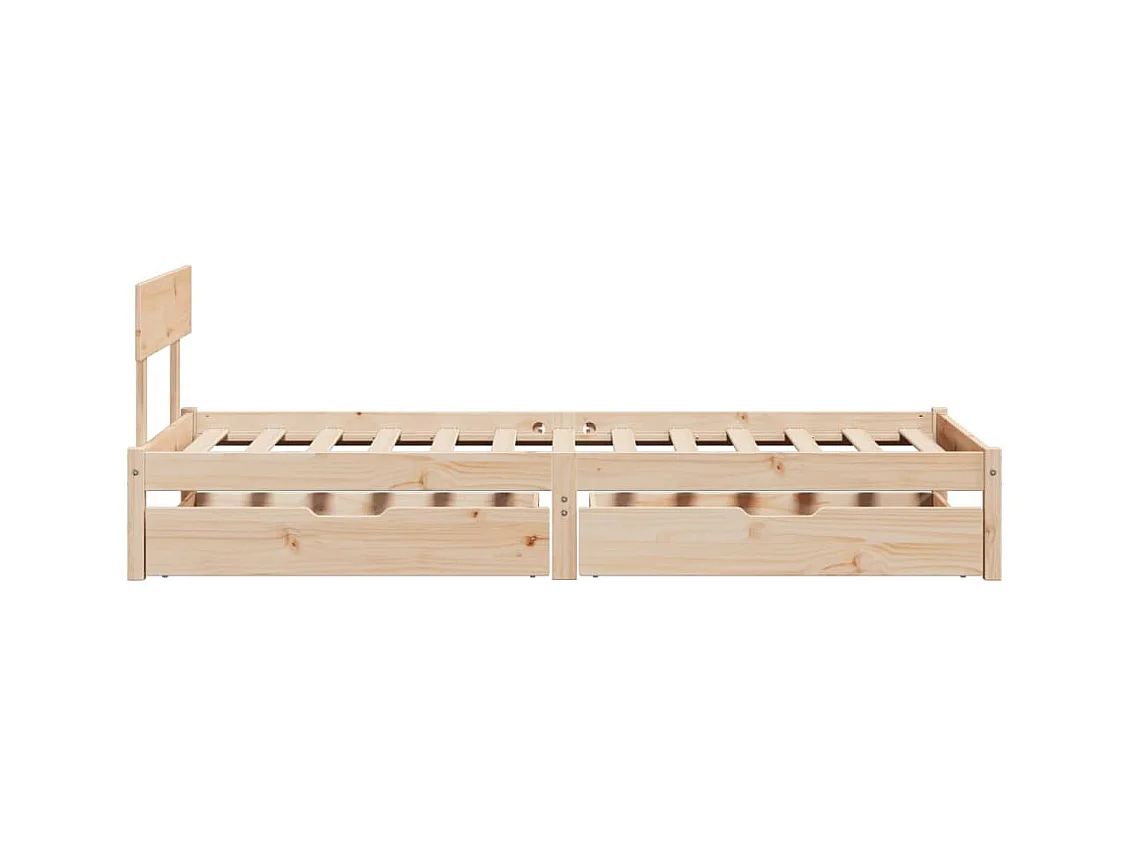 Cadre de lit sans matelas 90x200 cm bois de pin massif