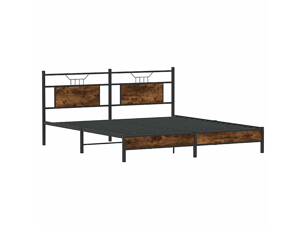 Bedframe zonder matras hout gerookt eikenkleurig 160x200 cm