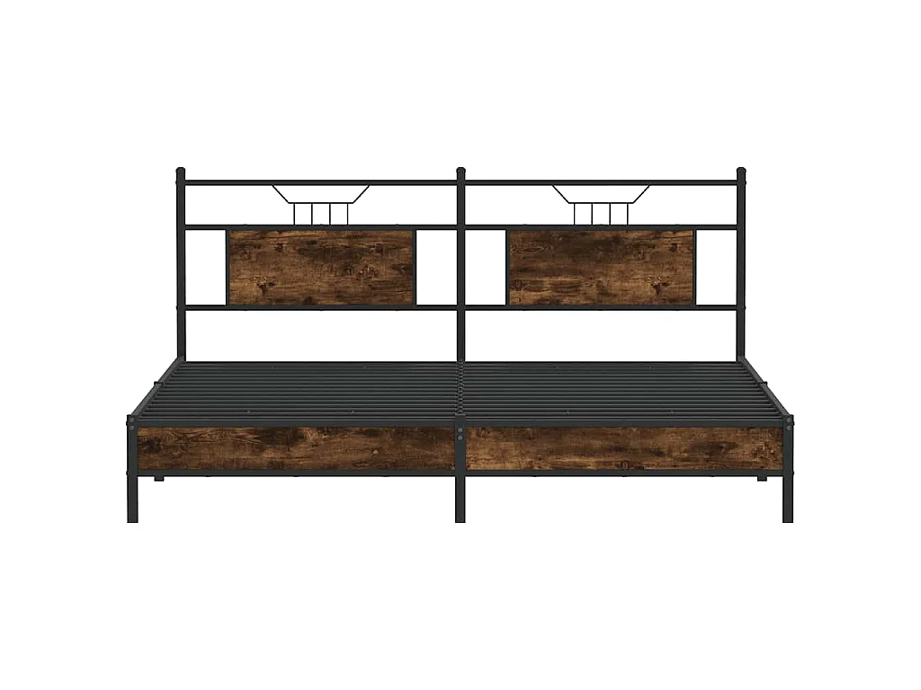 Bedframe zonder matras hout gerookt eikenkleurig 160x200 cm