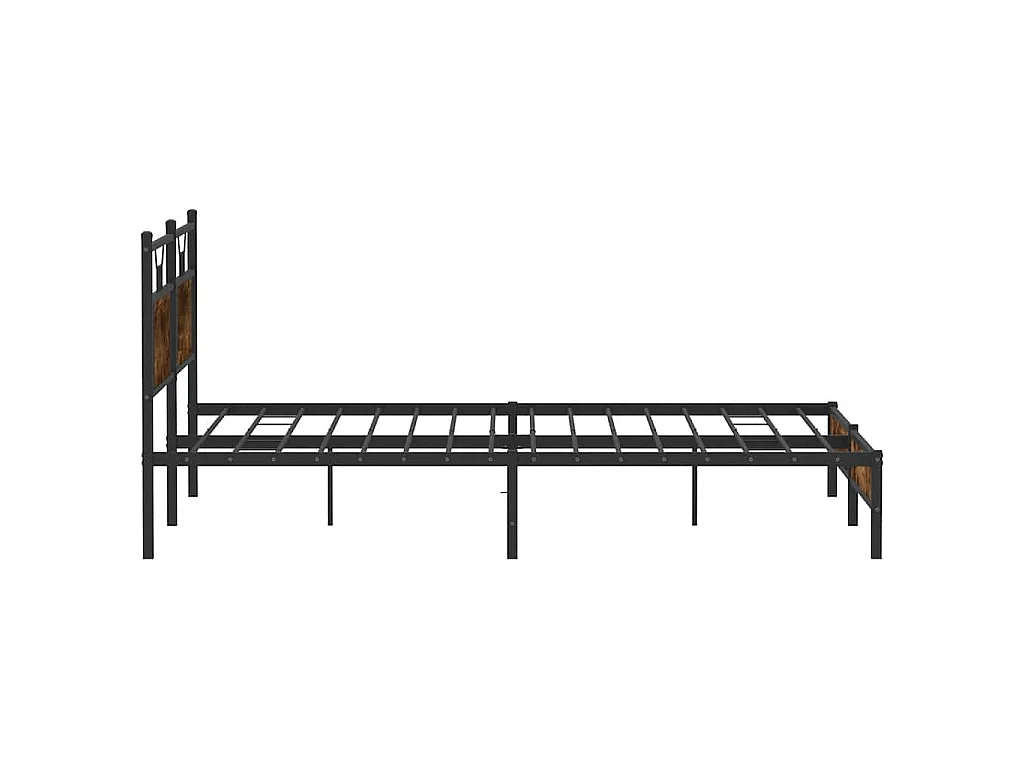 Bedframe zonder matras hout gerookt eikenkleurig 160x200 cm