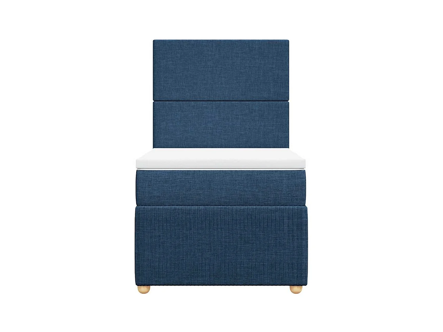 Boxspringbett mit Matratze Blau 100x200 cm Stoff