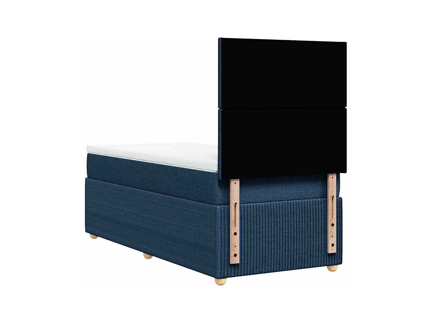 Boxspringbett mit Matratze Blau 100x200 cm Stoff