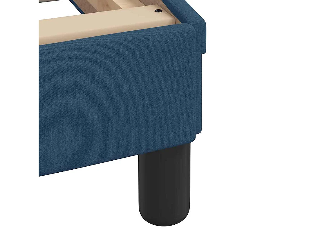 Letto con Materasso Hanko Blu 140x190 cm in Tessuto