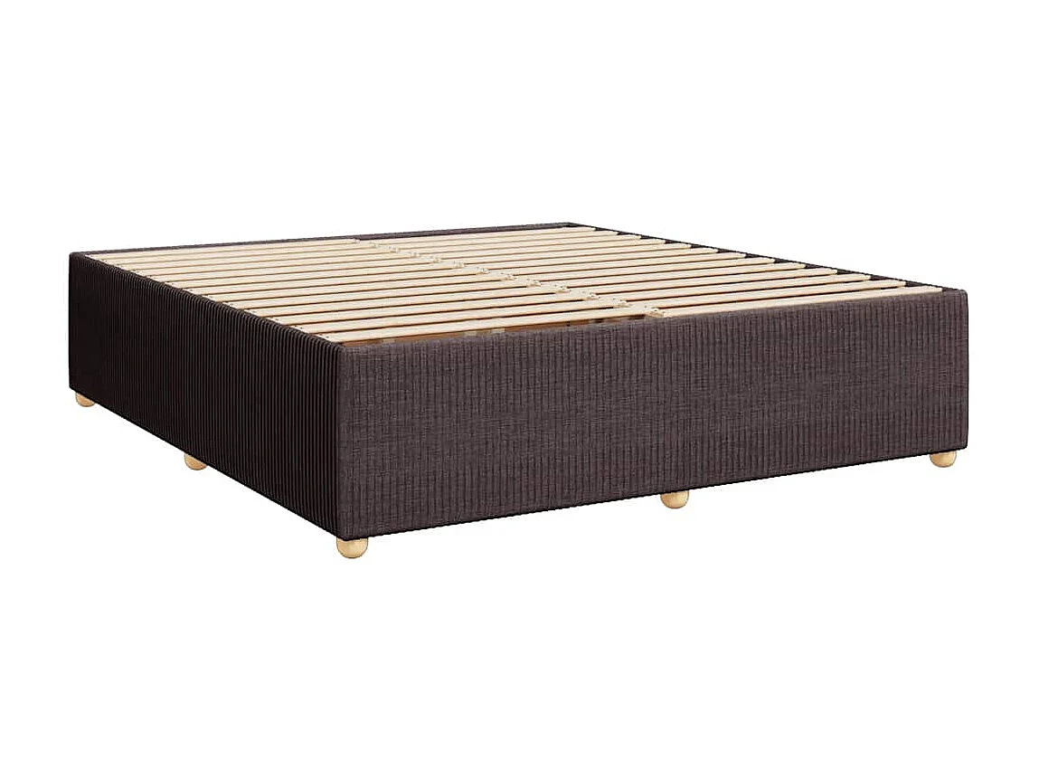 Boxspringbett mit Matratze Dunkelbraun 180x200 cm Stoff