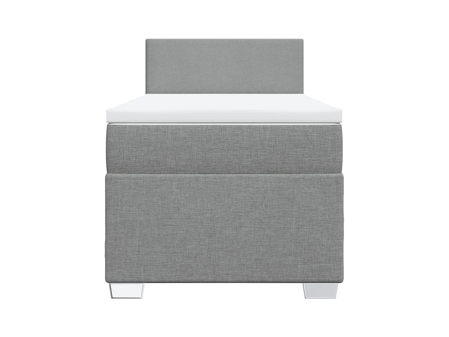 Sommier à lattes de lit avec matelas Gris clair 90x200 cm Tissu
