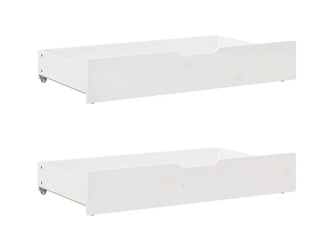 Cadre de lit sans matelas blanc 90x200 cm bois de pin massif