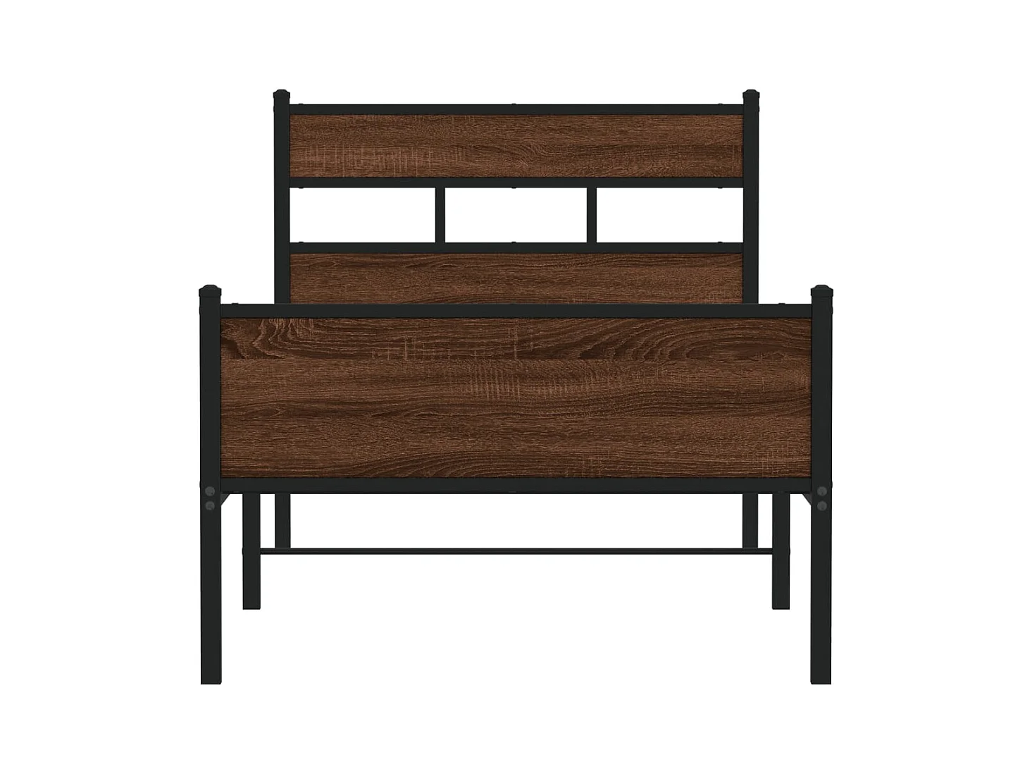 Bettgestell ohne Matratze Braun Eiche 100x200 cm Holzwerkstoff