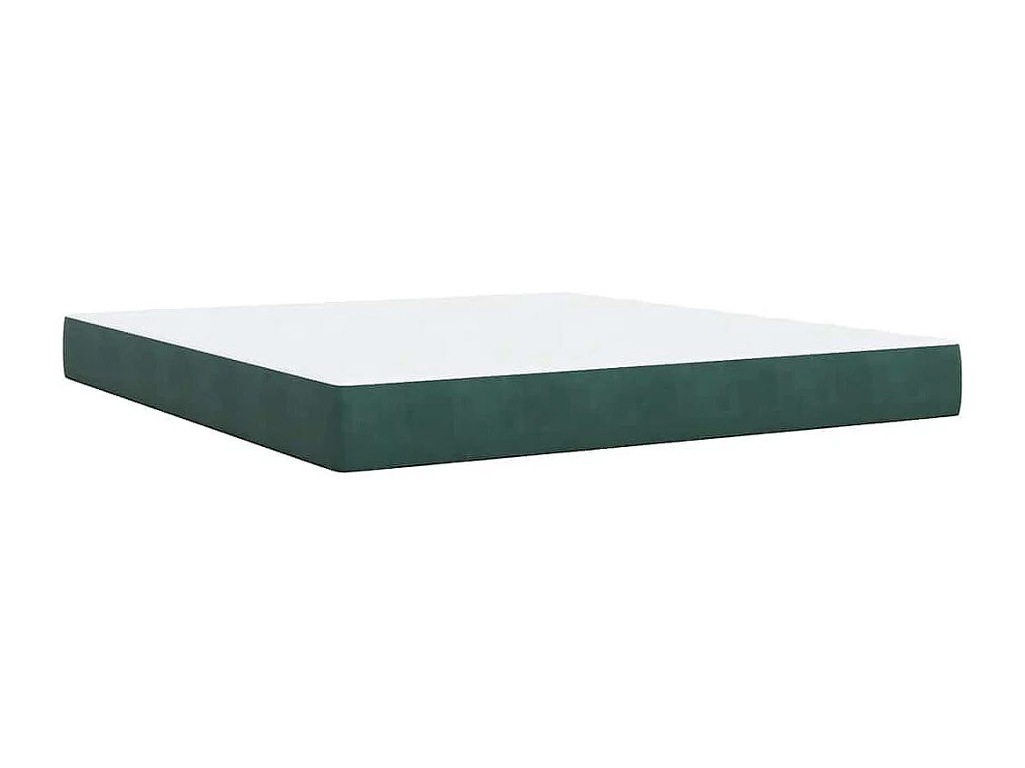 Boxspring met matras fluweel donkergroen 180x200 cm