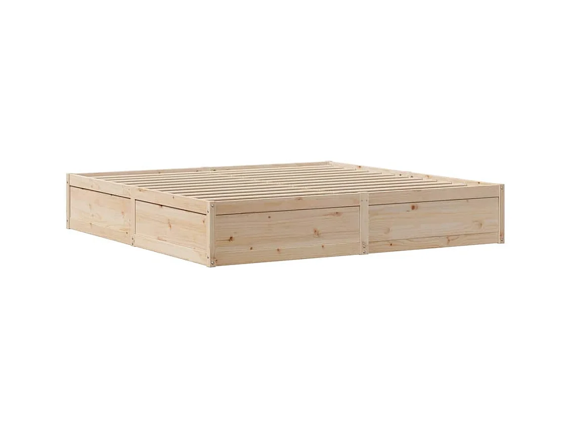 Cadre de lit sans matelas 180x200 cm bois massif de pin