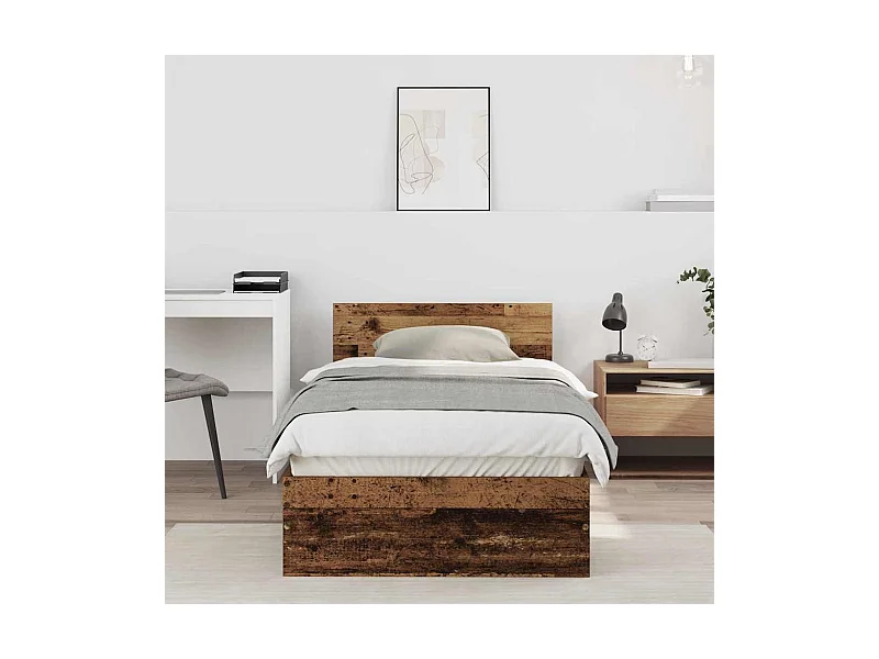 Struttura del letto Legno vecchio 90 x 200 cm Legno multistrato