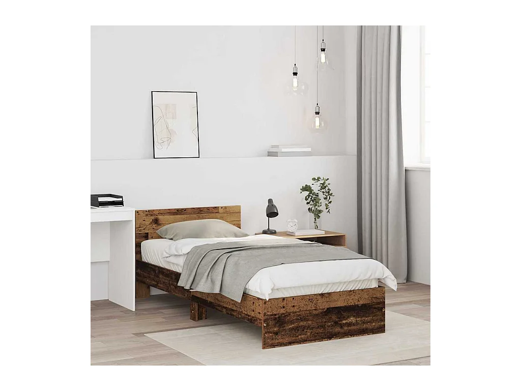 Cadre de lit Bois ancien 90 x 200 cm Bois d'ingénierie