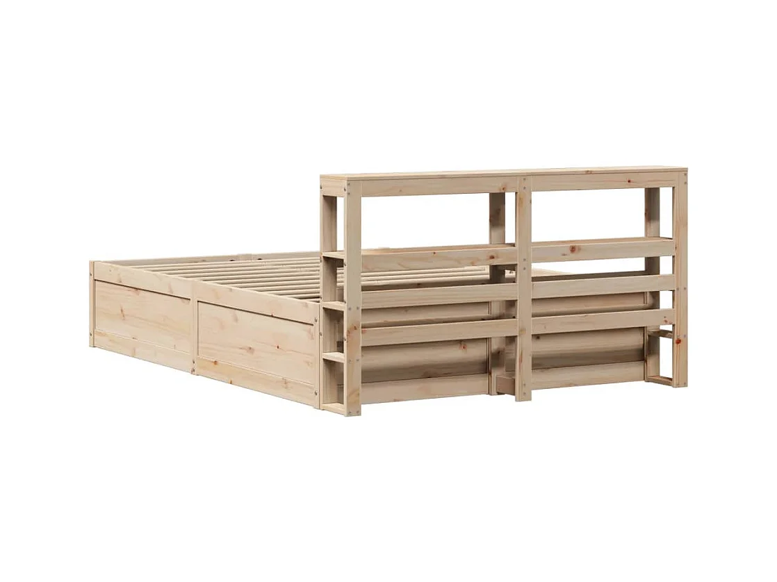 Cadre de lit avec tête de lit 140x190 cm bois de pin massif