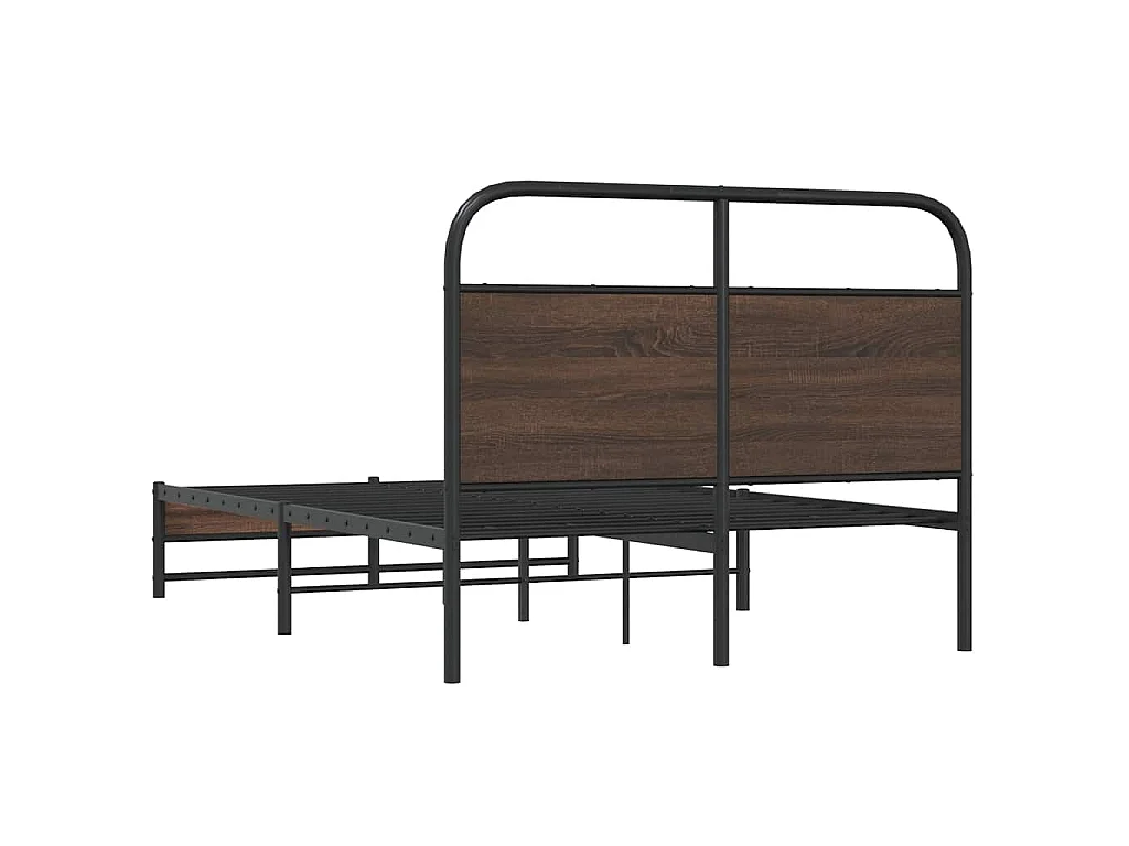 Cadre de lit sans matelas 140x190 cm chêne marron