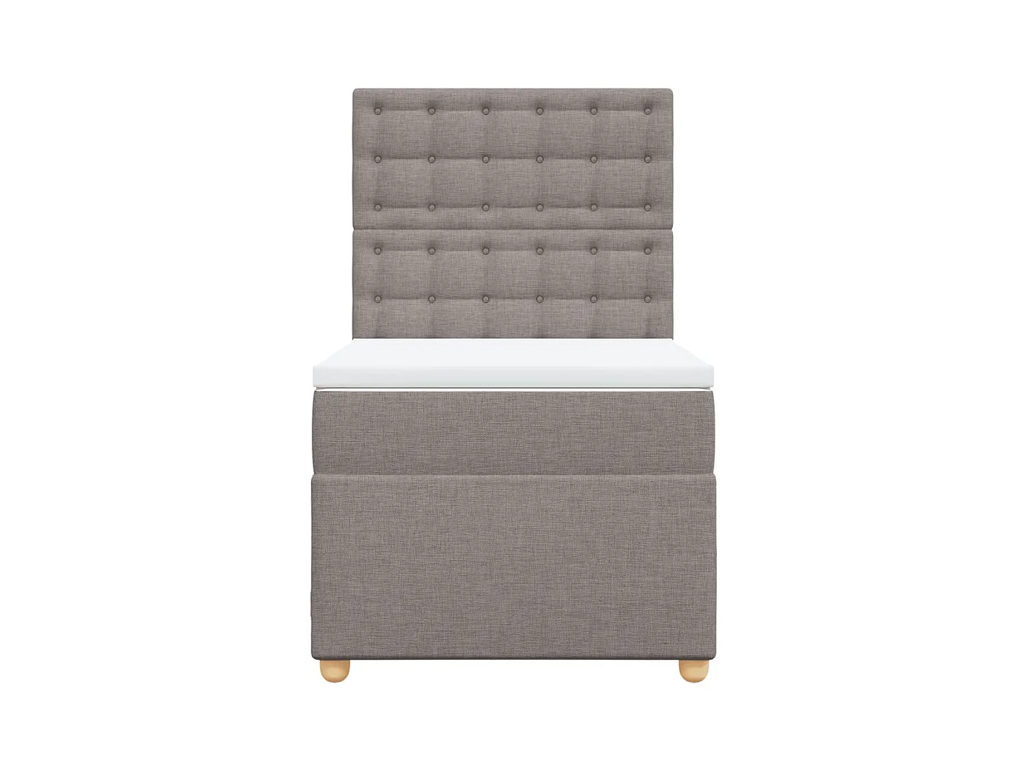 Sommier à lattes de lit avec matelas Taupe 90x200 cm Tissu