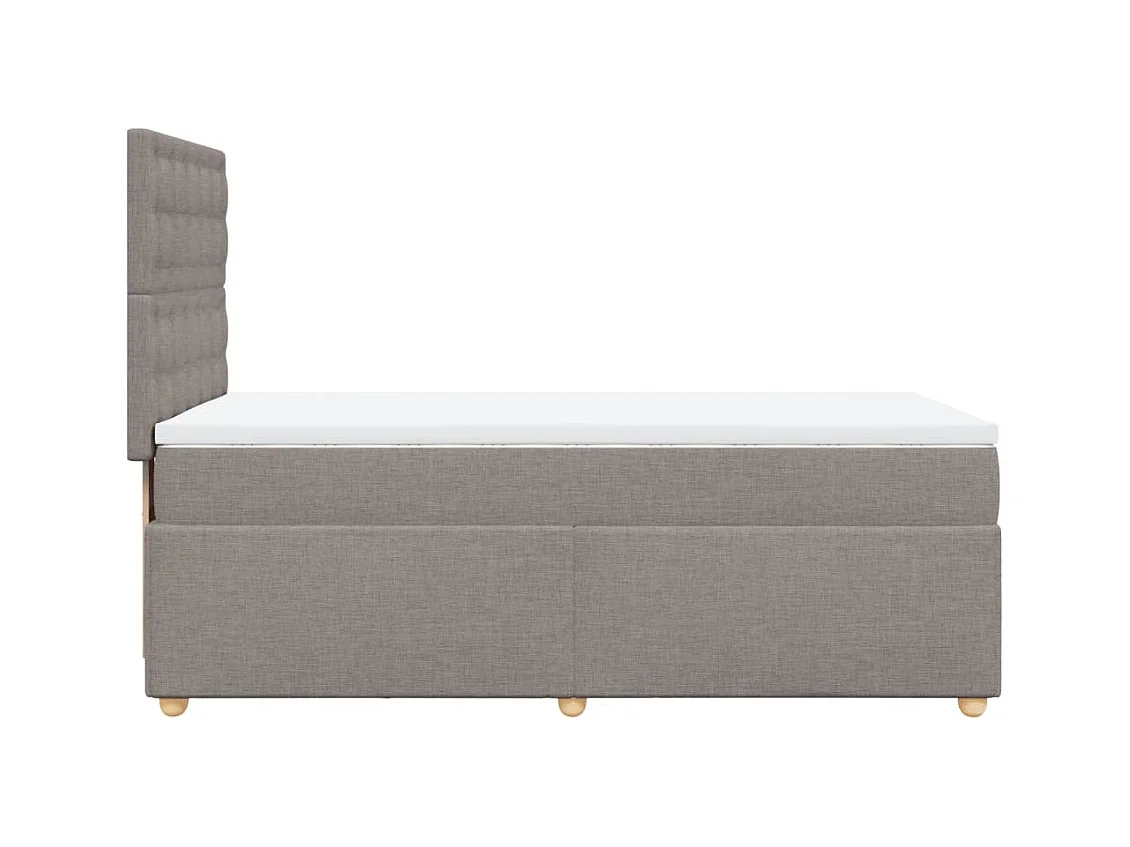 Sommier à lattes de lit avec matelas Taupe 90x200 cm Tissu