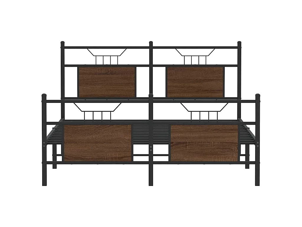 Cadre de lit sans matelas chêne marron 140x190 cm