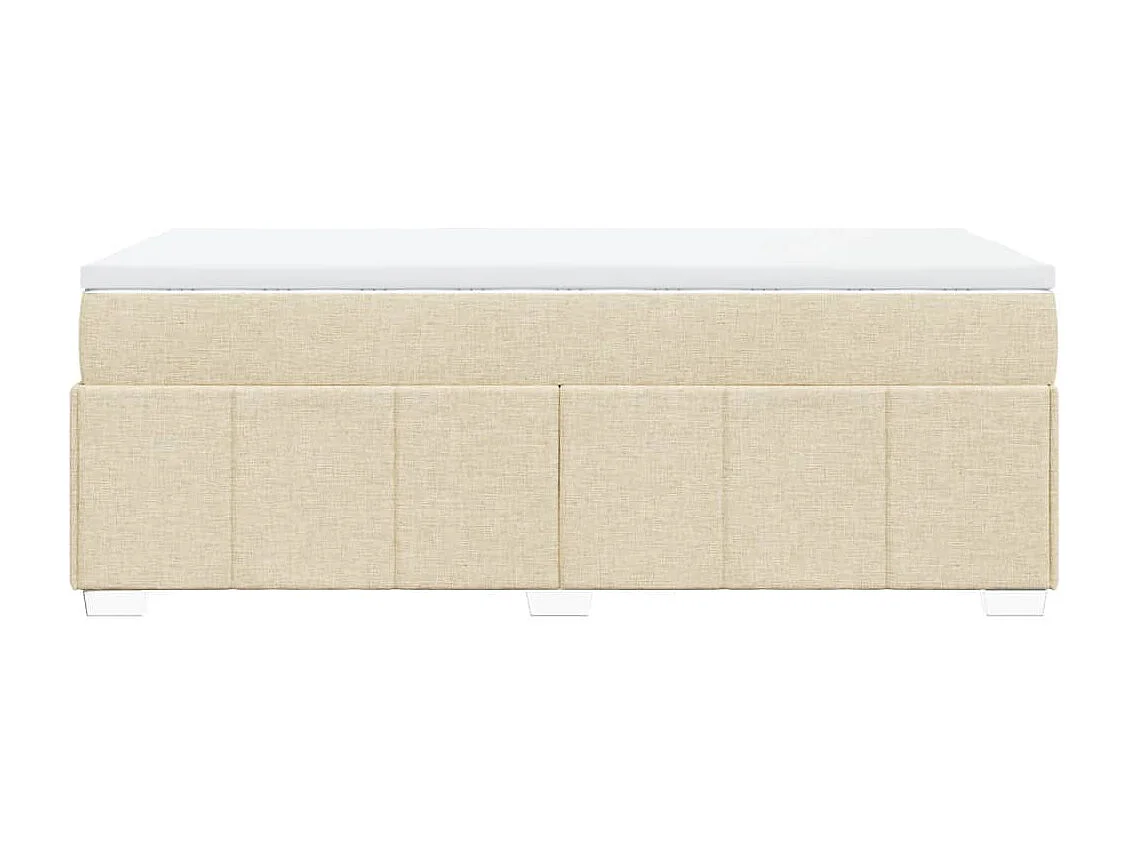 Giroletto a Molle con Materasso Crema 90x200 cm inTessuto