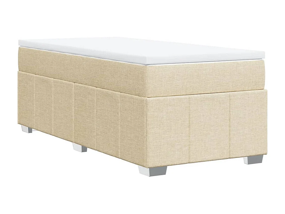 Giroletto a Molle con Materasso Crema 90x200 cm inTessuto