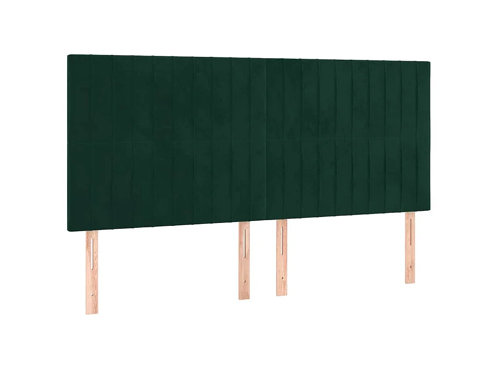 Sommier à lattes de lit matelas et LED Vert foncé 180x200 cm