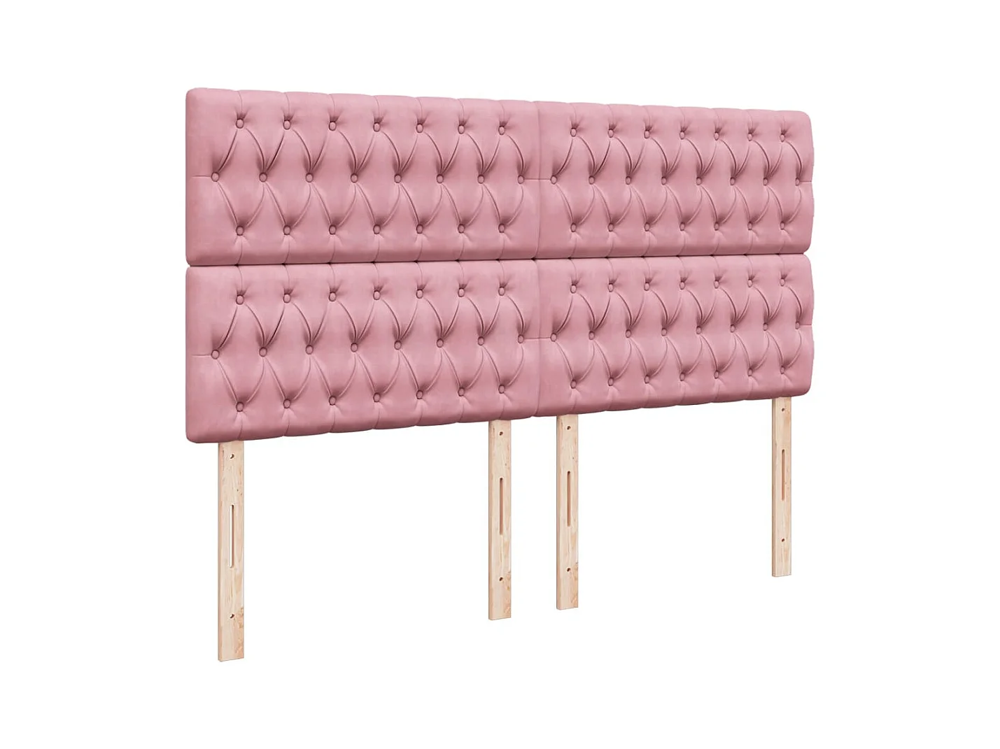 Sommier à lattes de lit avec matelas Rose 180x200 cm Velours