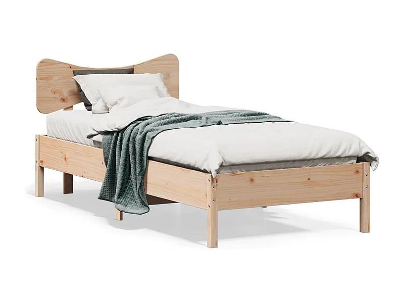 Letto senza Materasso 90x190 cm in Legno Massello di Pino