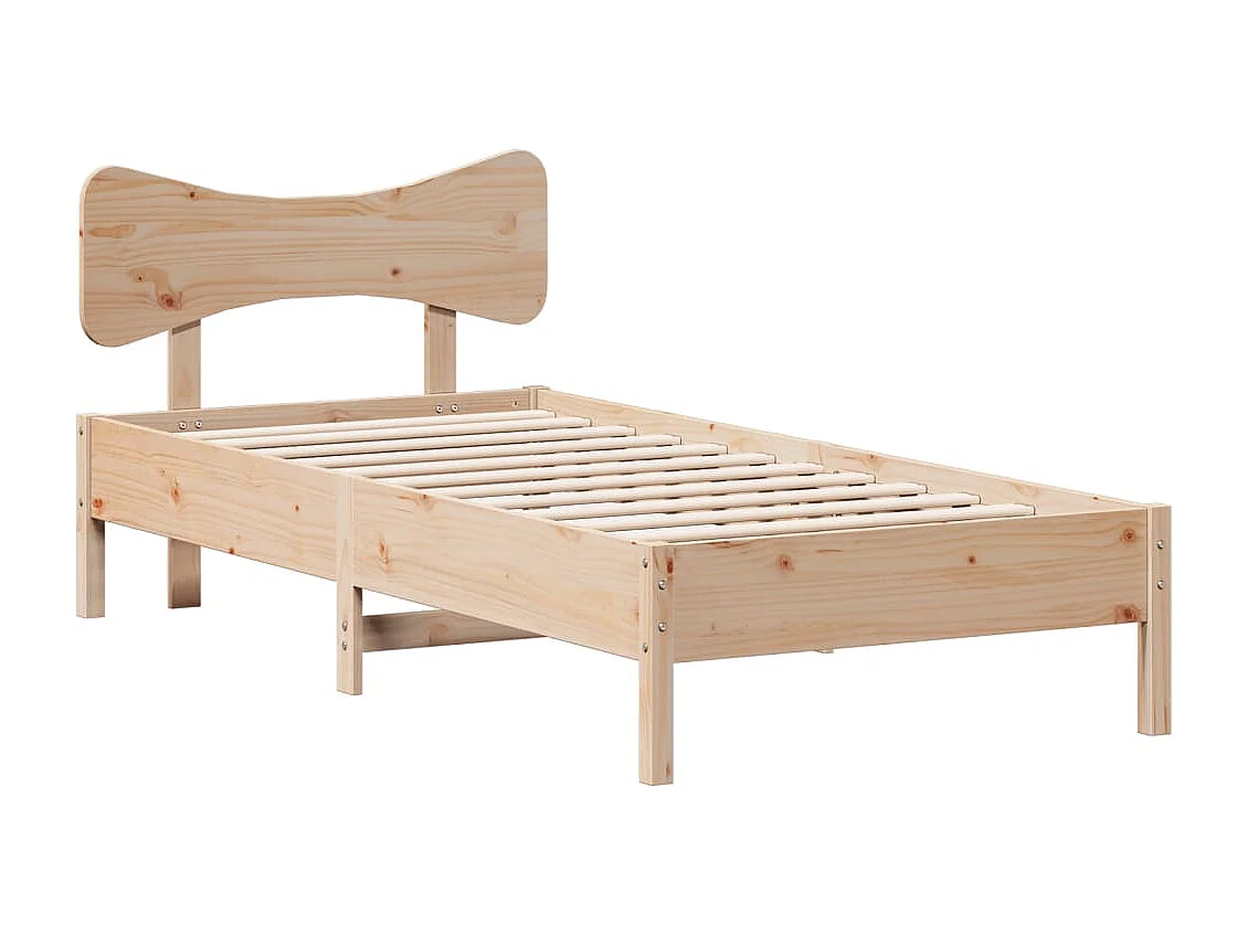 Letto senza Materasso 90x190 cm in Legno Massello di Pino