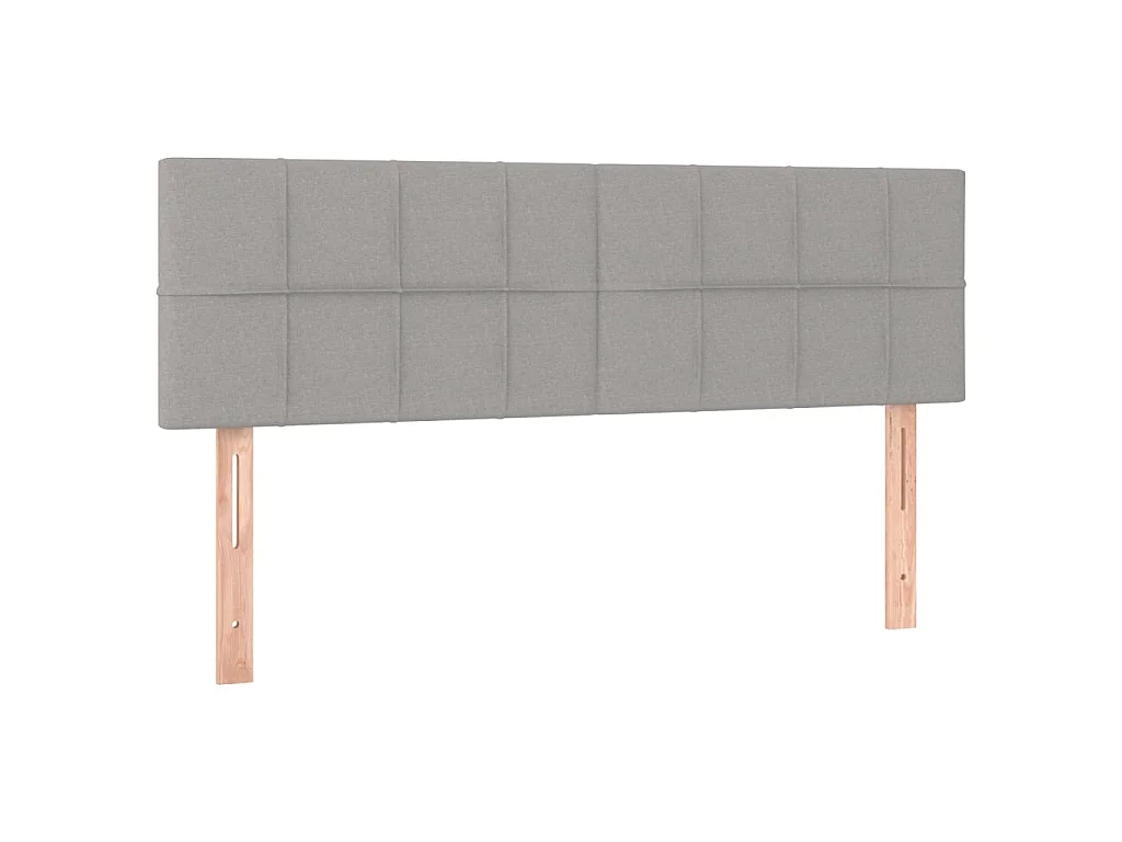 Letto a Molle Materasso e LED Grigio Chiaro 140x200 cm Tessuto