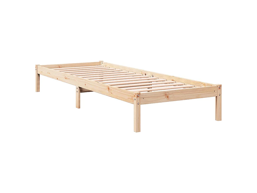 Letto Extra Lungo senza Materasso 90x220 cm in Legno di Pino