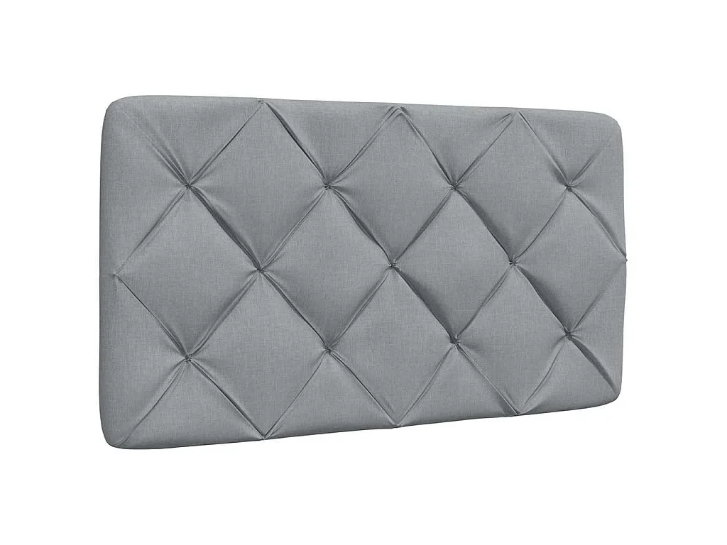 Cadre de lit avec LED sans matelas gris clair 90x190 cm tissu