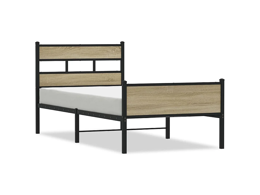 Giroletto senza Materasso Rovere Sonoma 100x200cm in Truciolato