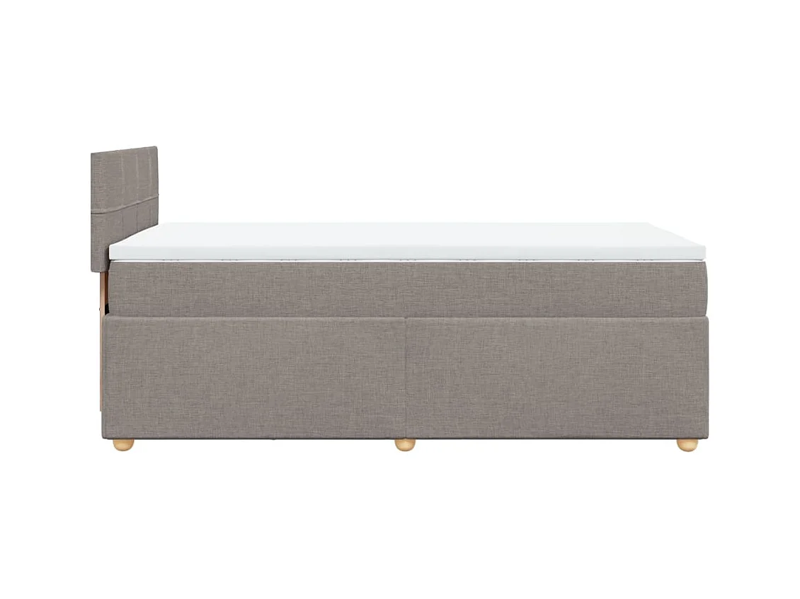 Boxspringbett mit Matratze Taupe 90x200 cm Stoff