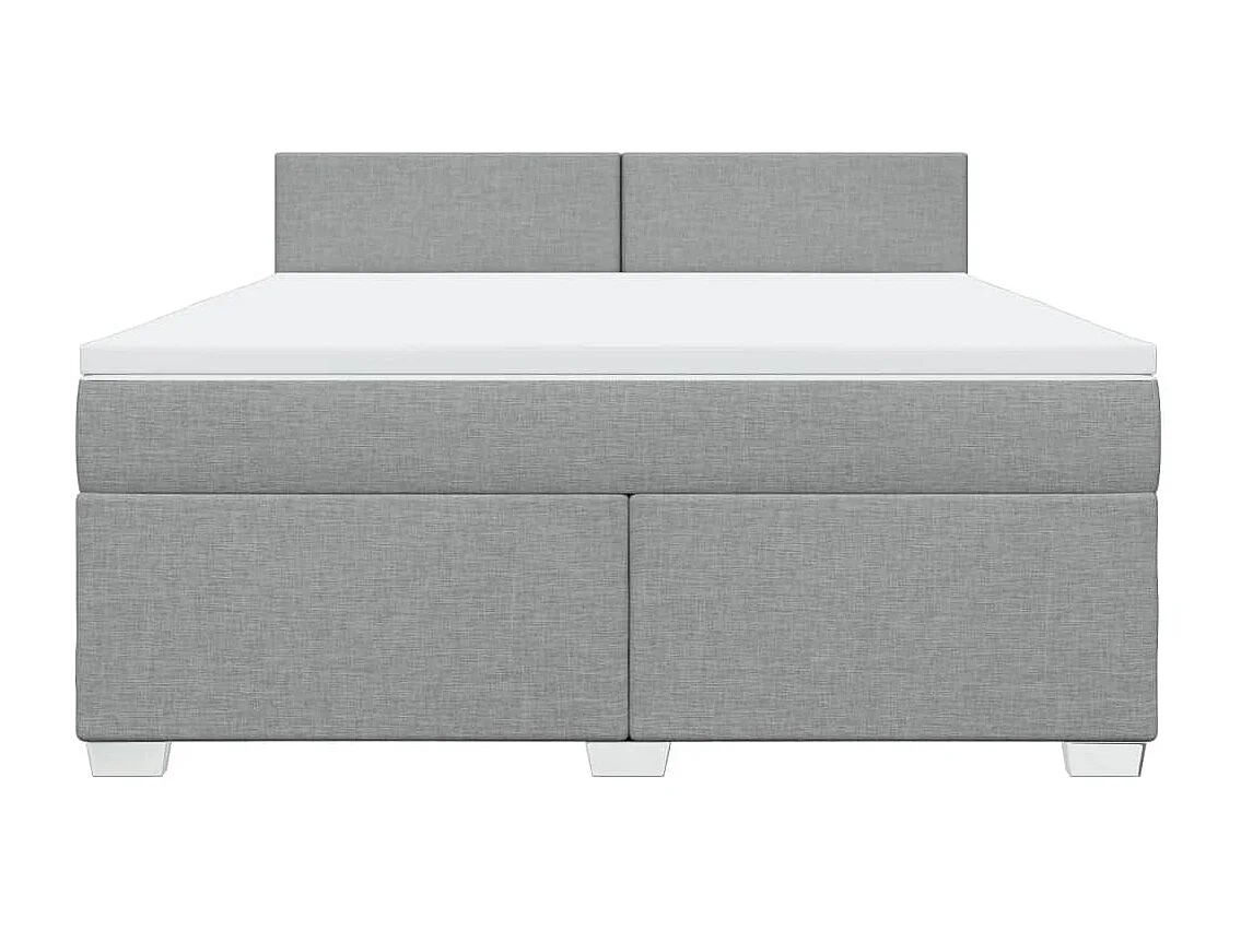 Sommier à lattes de lit avec matelas Gris clair 180x200cm Tissu