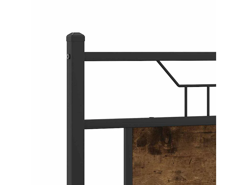 Cadre de lit sans matelas chêne fumé 140x190 cm bois ingénierie