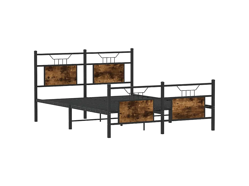 Bedframe zonder matras hout gerookt eikenkleurig 140x190 cm