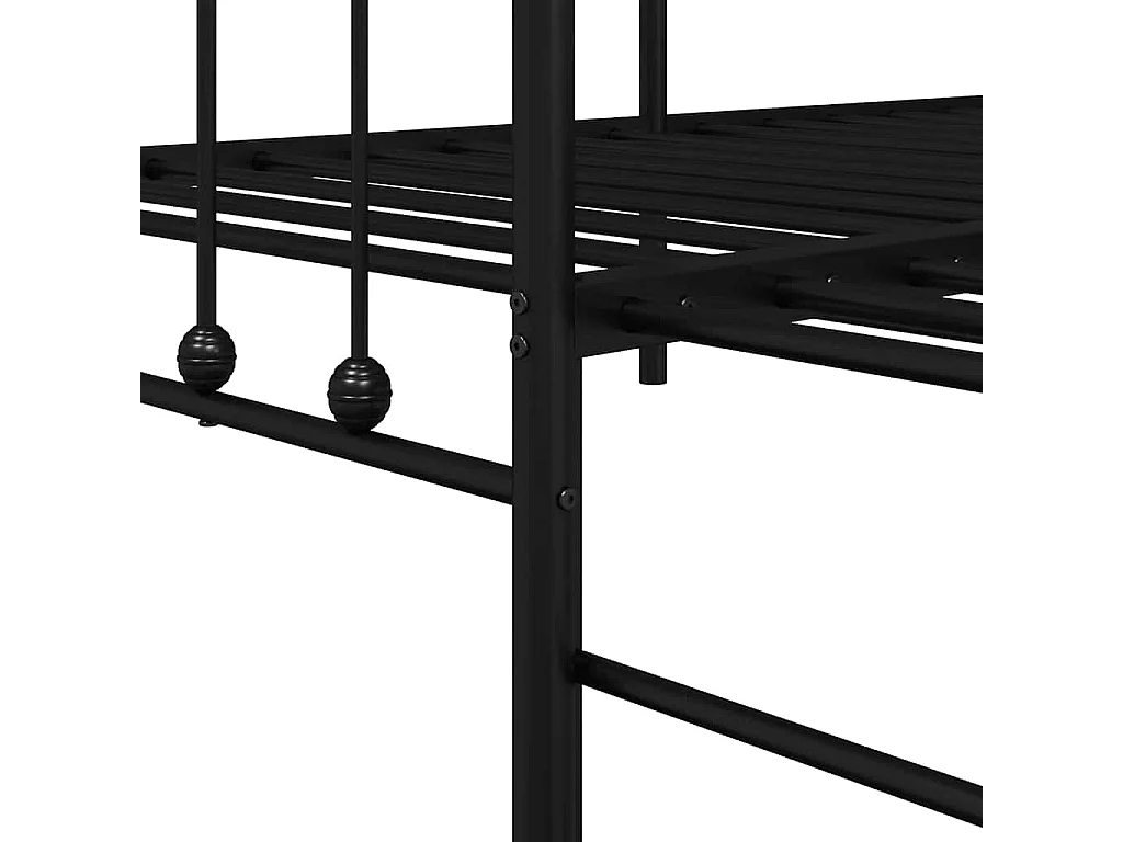 Bedframe voor een daybed Zwart 90 x 200 cm Gepoedercoat staal
