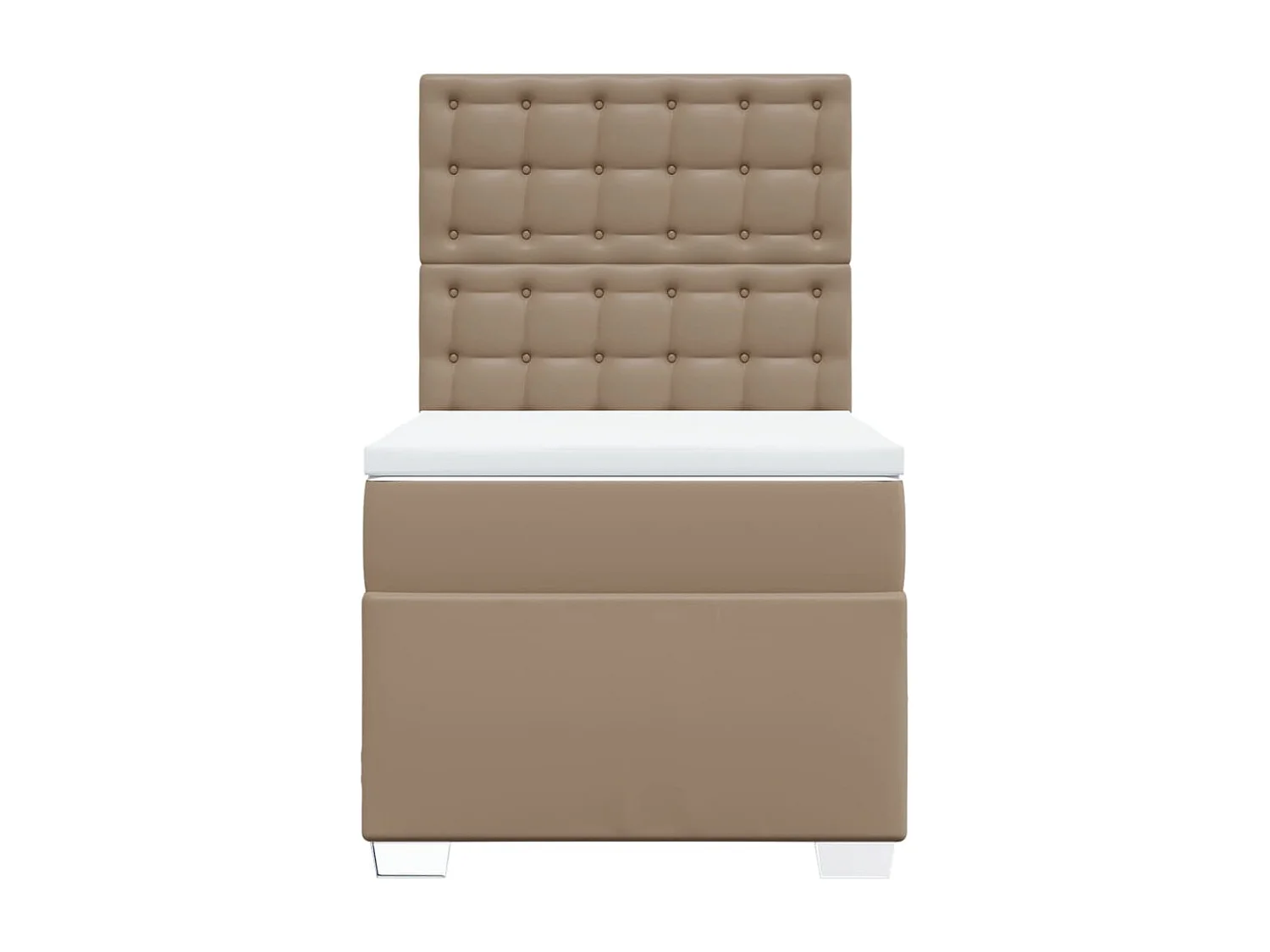 Sommier à lattes de lit avec matelas Cappuccino 90x200 cm