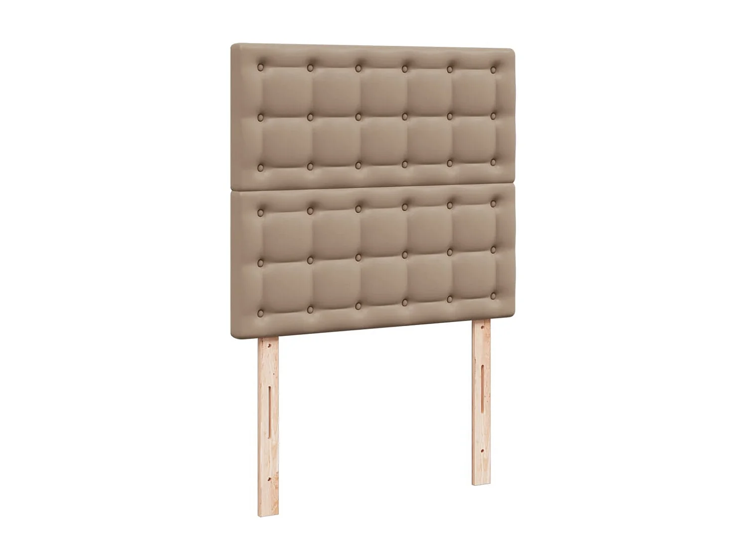 Boxspringbett mit Matratze Cappuccino-Braun 90x200cm Kunstleder