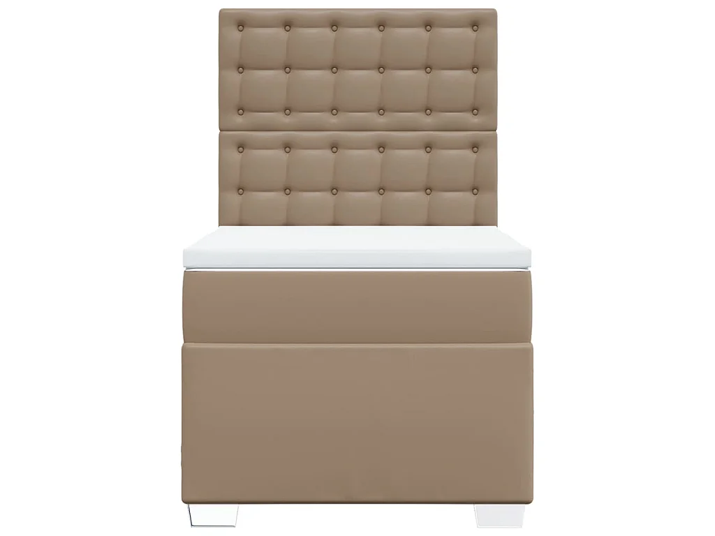 Sommier à lattes de lit avec matelas Cappuccino 90x200 cm