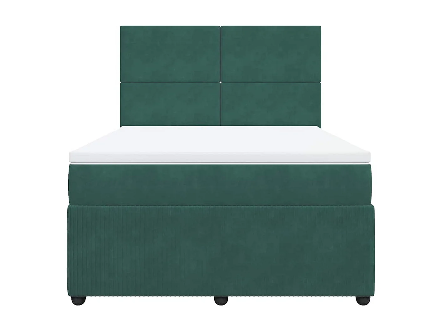 Boxspring met matras fluweel donkergroen 140x200 cm