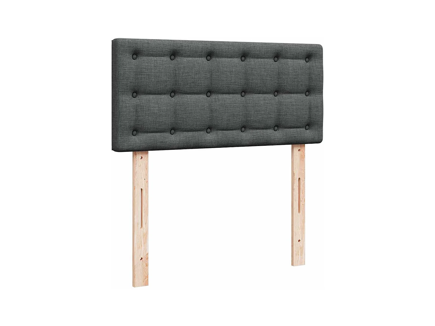 Ottoman-Bett mit Matratze Dunkelgrau 100x200 cm Stoff