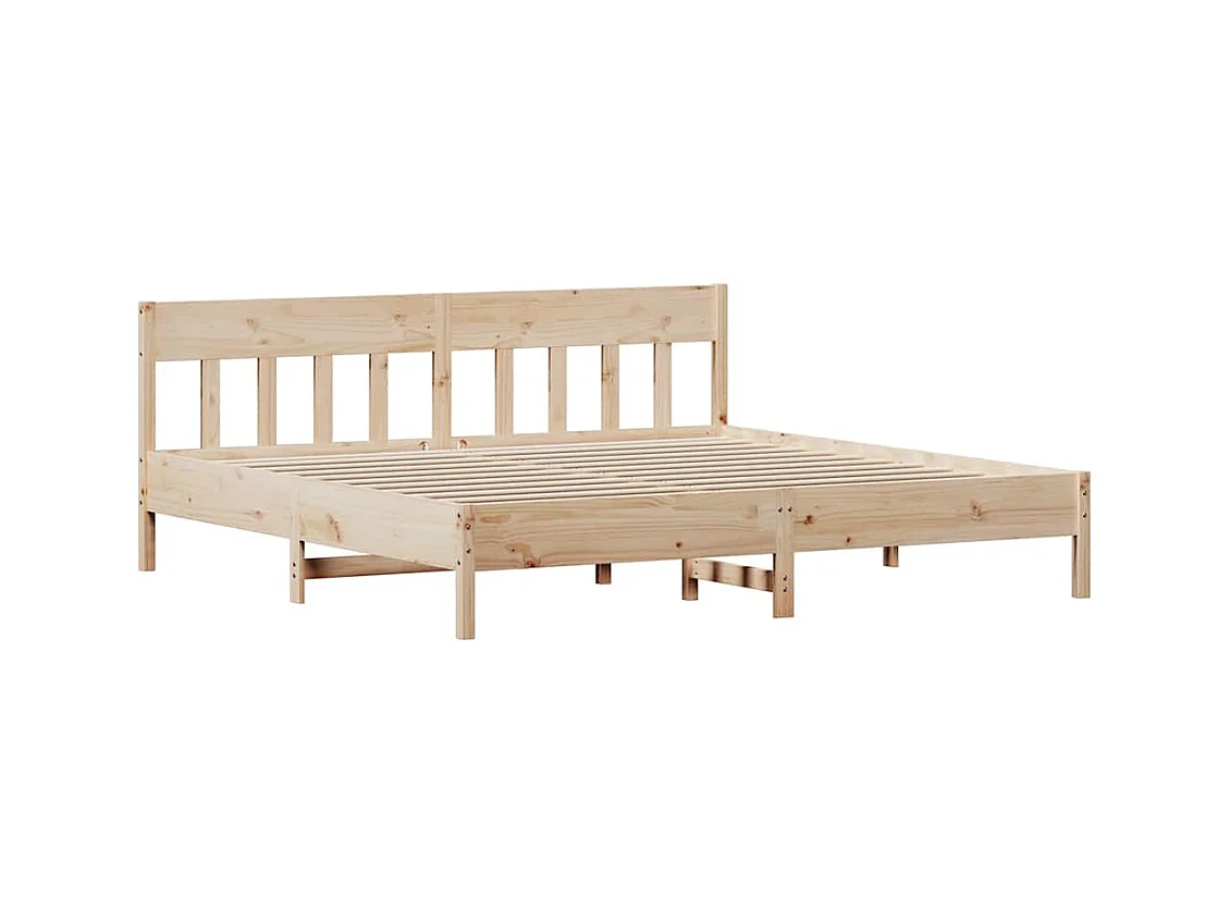Cadre de lit sans matelas 180x200 cm bois massif de pin