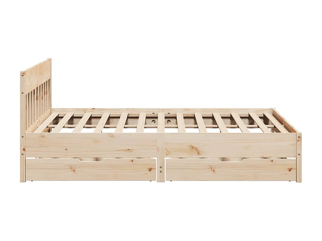 Cadre de lit sans matelas 180x200 cm bois massif de pin
