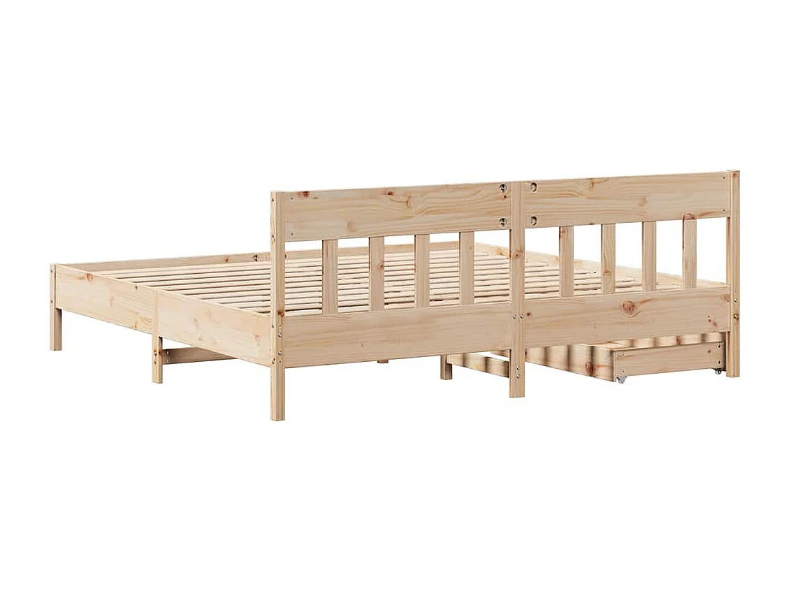 Cadre de lit sans matelas 180x200 cm bois massif de pin