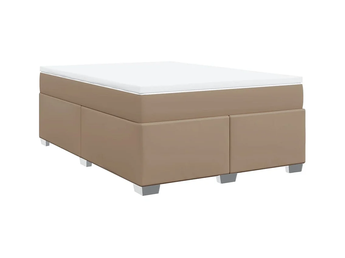 Sommier à lattes de lit avec matelas Cappuccino 160x200 cm