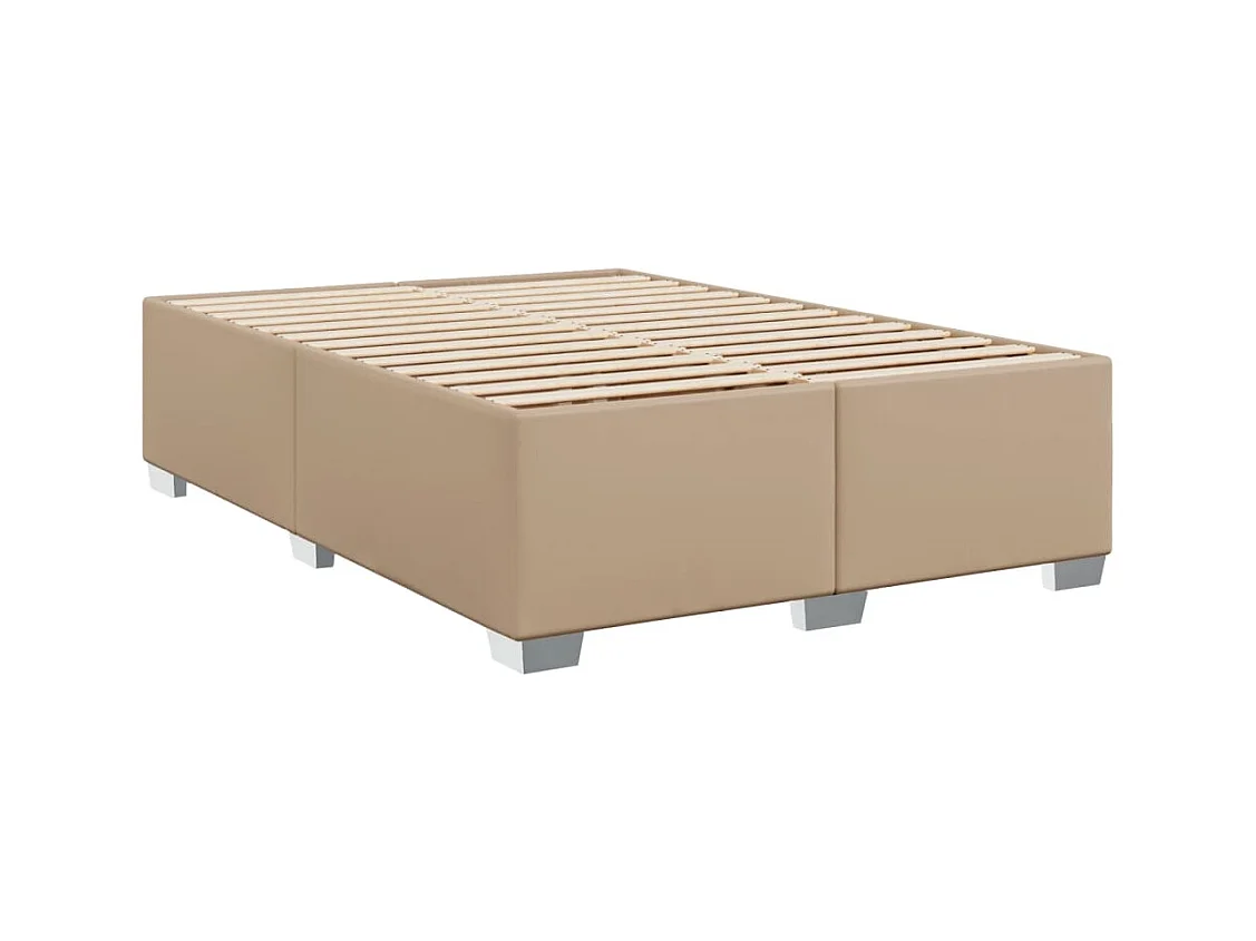 Sommier à lattes de lit avec matelas Cappuccino 160x200 cm