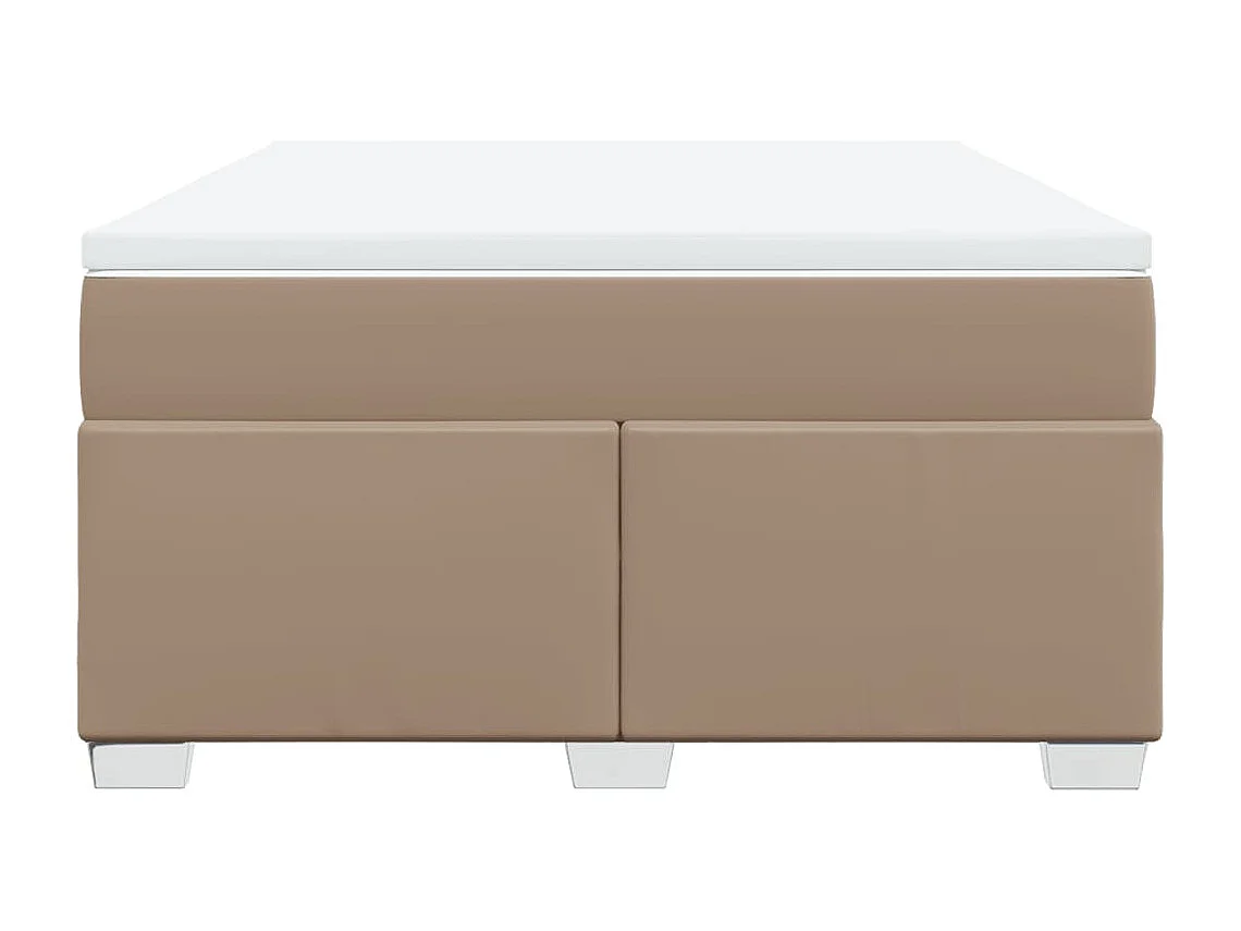 Boxspringbett Matratze Cappuccino-Braun 160x200 cm Kunstleder