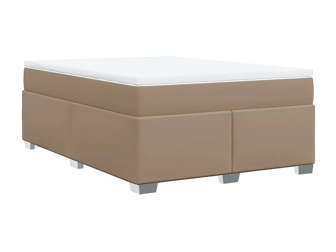 Giroletto a Molle con Materasso Cappuccino 160x200cm Similpelle