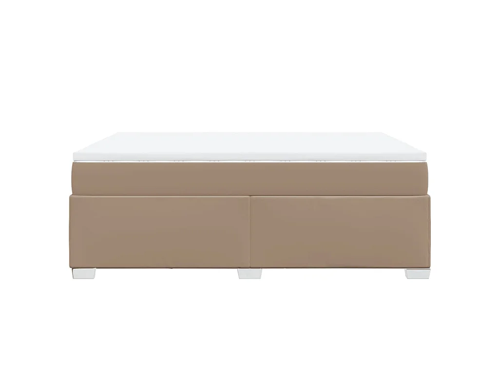 Boxspring met matras kunstleer cappuccinokleurig 160x200 cm