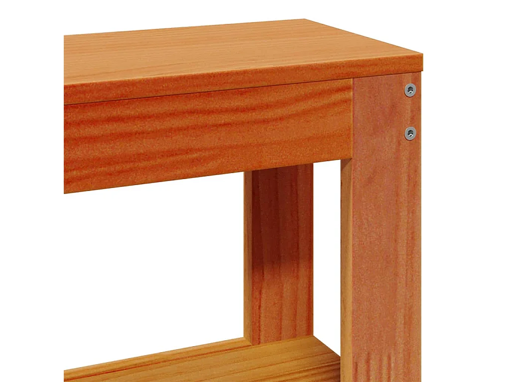 Massivholzbett ohne Matratze Wachsbraun 90x190 cm Kiefernholz