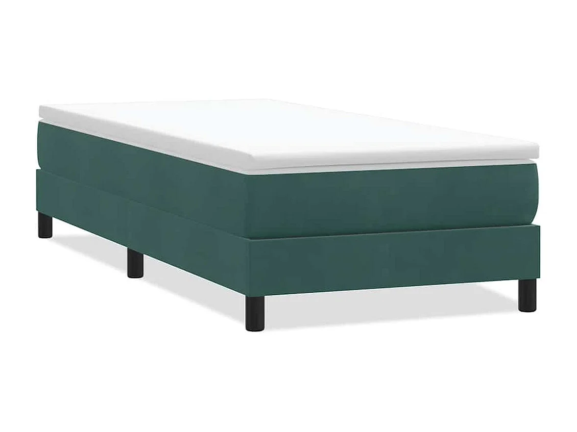Boxspringbett ohne Matratze Dunkelgrün 90x210 cm Samt